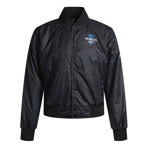Bomber jakna Nike City Edition Courtside Brooklyn Nets Baseball Jacket Crna | CN1431-010