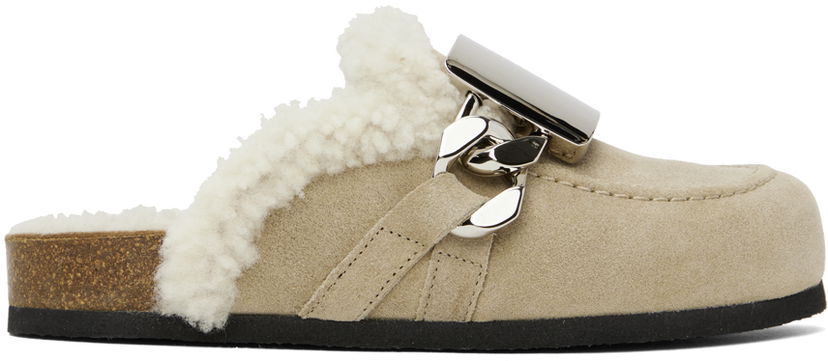 Njega cipela JW Anderson JW Anderson Shearling Buckle Loafers Bež | ANW40000B