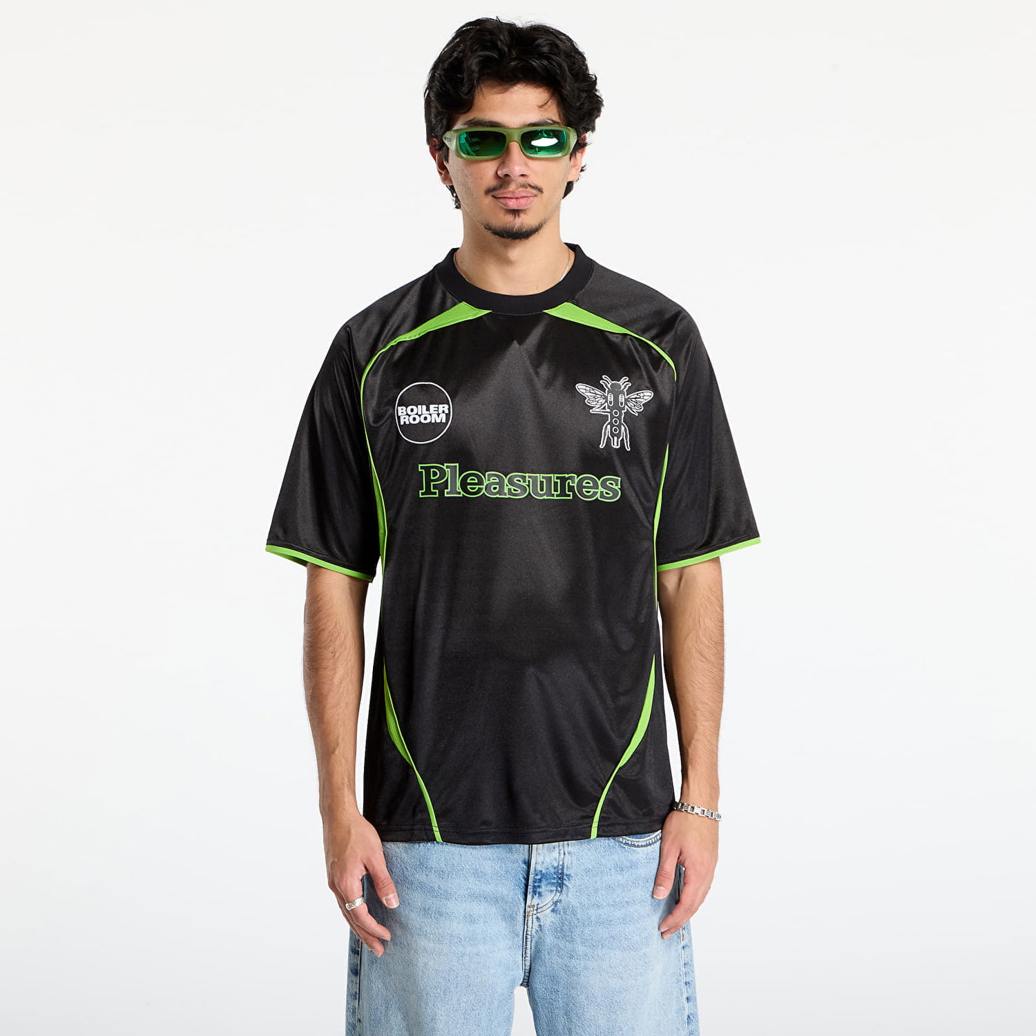 Dres Pleasures PLEASURES BOILER ROOM Soccer Jersey Crna | P25F005-BLACK, 0