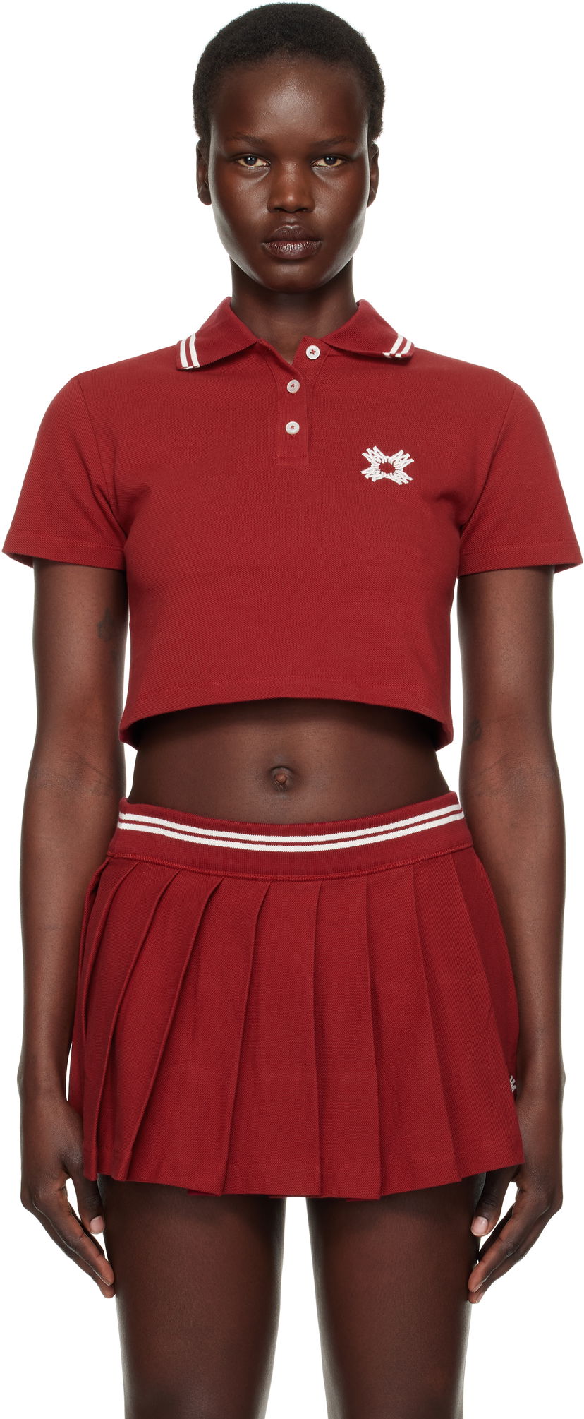 Suknja AMIRI AMIRI MA Quad Cropped Polo Crvena | AWJYPO1001