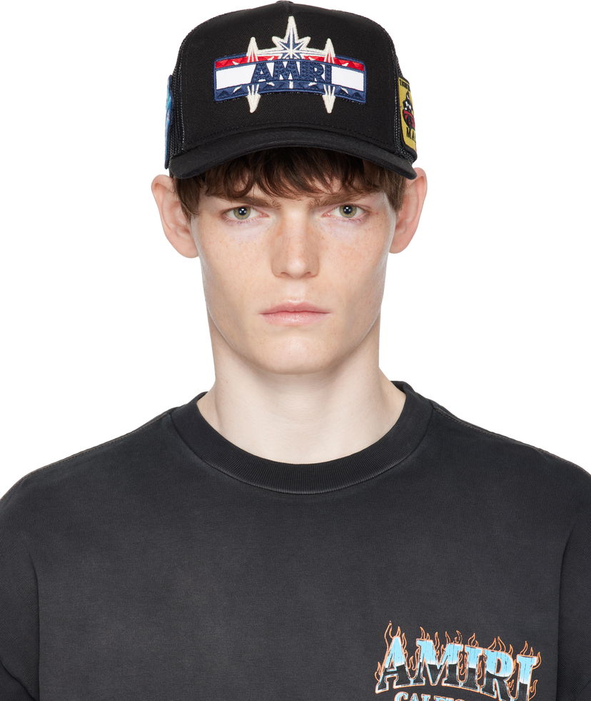 Kapa AMIRI Amiri Station Patch Trucker Cap Crna | AMHATR1031