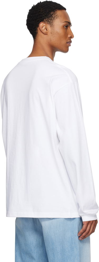 Majica kratkih rukava We11done We11done Neon Logo Long Sleeve Tee Bijela | WD-TT2-25-754-U-WH, 2