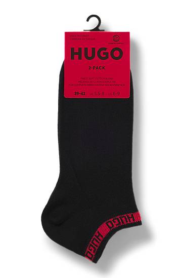 Čarape BOSS Two-pack of ankle-length socks with logos Crna | 50516394, 1