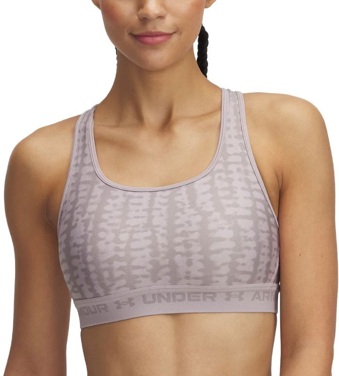 Grudnjak Under Armour Under Armour Crossback Mid Print Sports Bra Siva | 1361042-011