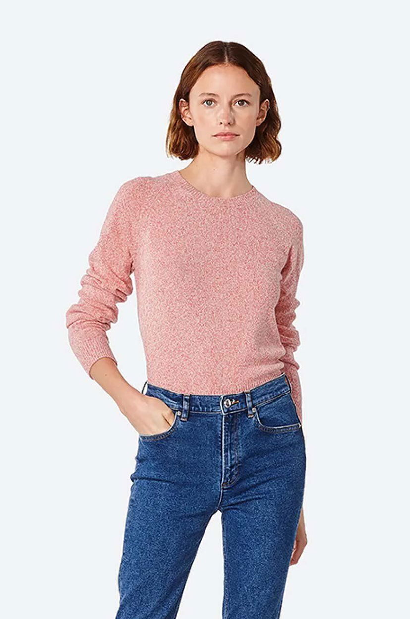 Džemper A.P.C. Crewneck Wool Blend Sweater Ružičasta | WVBAF.F23040
