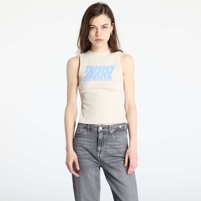 Majica bez rukava Tommy Hilfiger Tommy Jeans Slim Bubble Tank Top Bež | DW0DW21339 ACG
