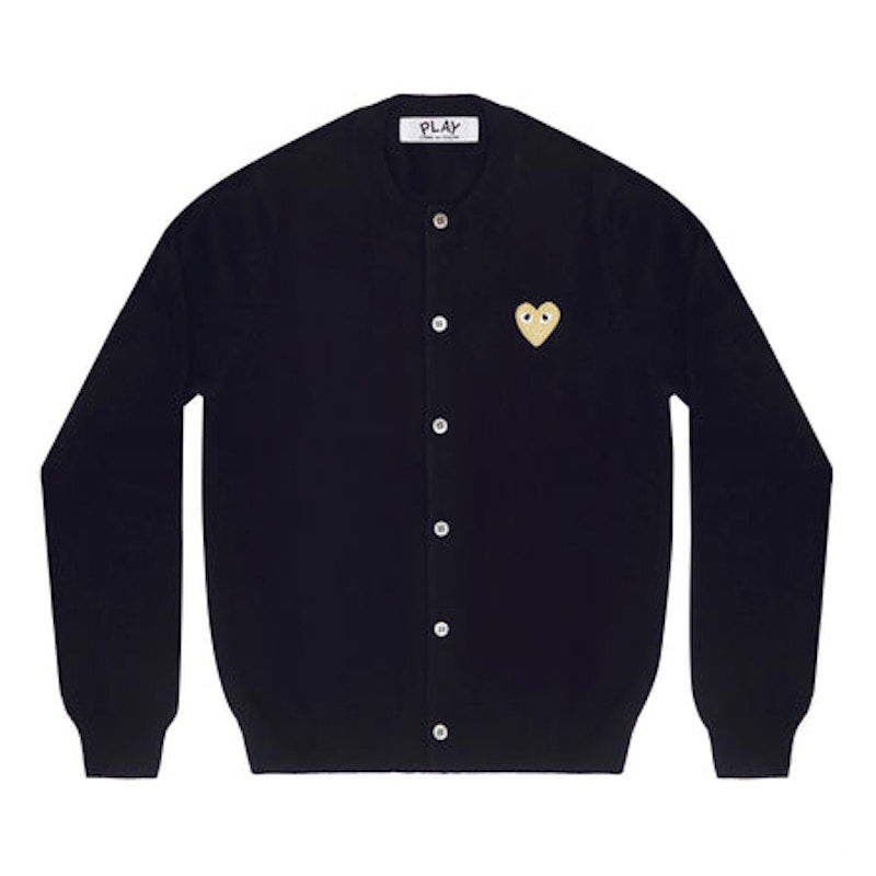 Džemper Comme des Garçons Play Gold Heart Cardigan Crna | AZ-N049-051-2