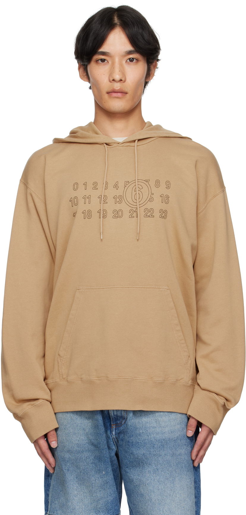 Dukserice Maison Margiela MM6 Maison Margiela Cotton Numeric Hoodie Bež | SH0GU0035 M25025