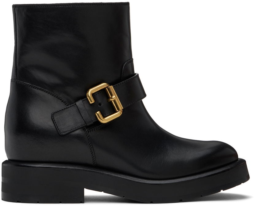 Tenisice i cipele CHLOÉ Coddington Leather Ankle Boots with Buckle Crna | CHC24A04NNV