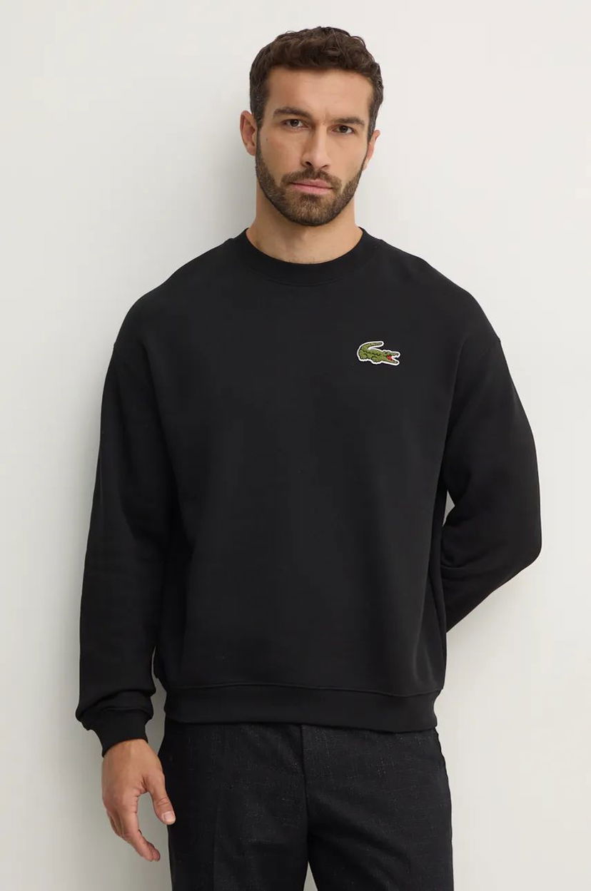 Dukserice Lacoste Black Minimalist Sweatshirt Crna | SH2741