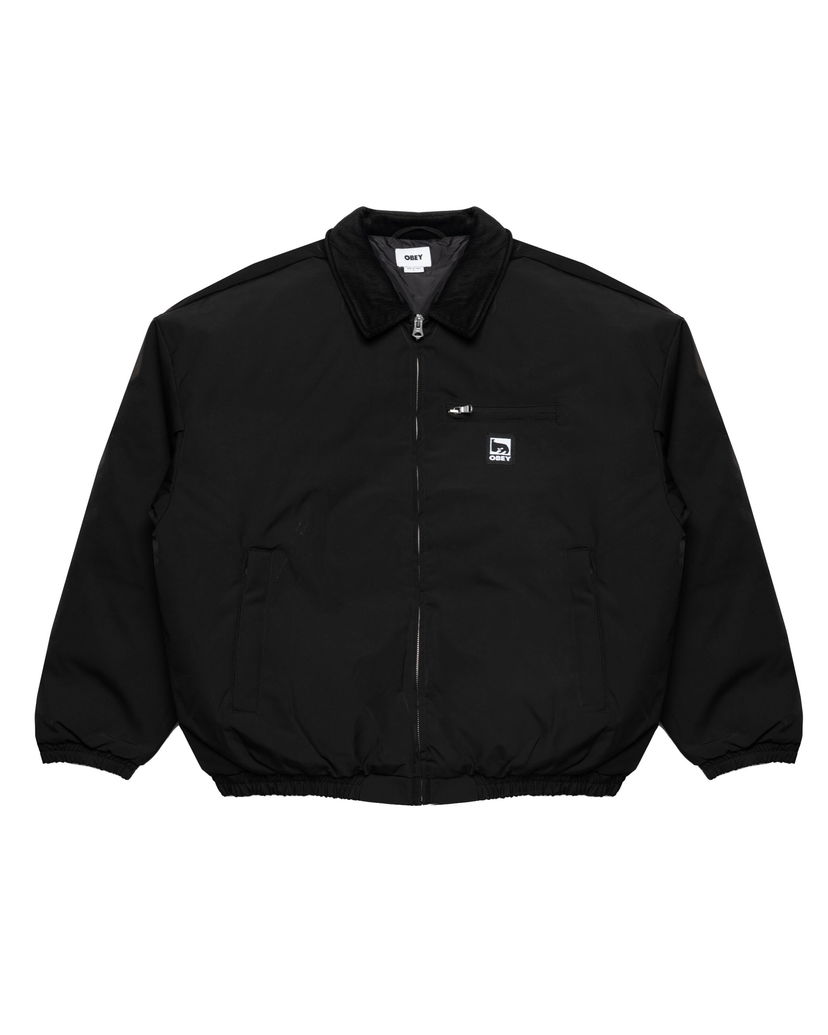 Bomber jakna OBEY ELYSIAN Corduroy Collar Bomber Jacket Crna | 121800601-BLK