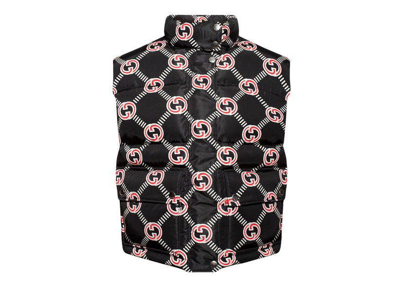 Prsluk Gucci Interlocking G Down Vest Black Crna | 665137 Z8AS4 1072