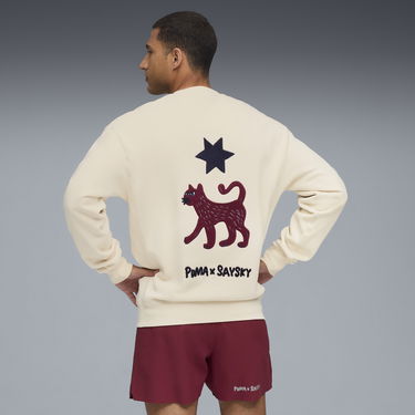 Dukserice Puma PUMA x SAYSKY Crewneck Sweatshirt Bež | 527557_87, 4