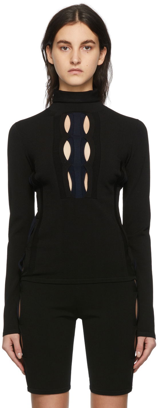 Džemper Dion Lee Double Hosiery Turtleneck Top Tamnoplava | C7035R22