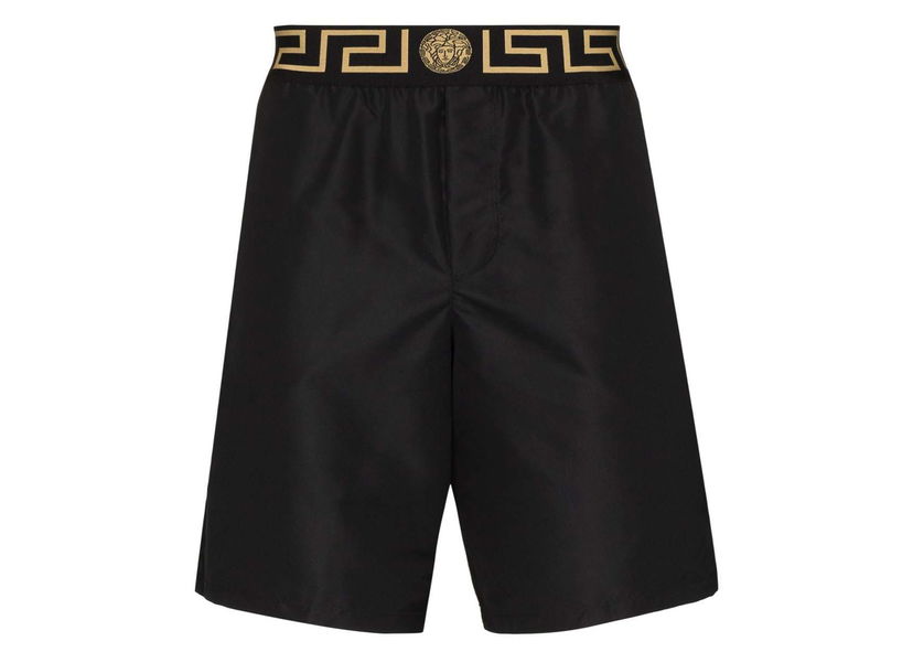 Kratke hlače Versace Versace Greca Border Swim Shorts Crna | ABU01023A232415
