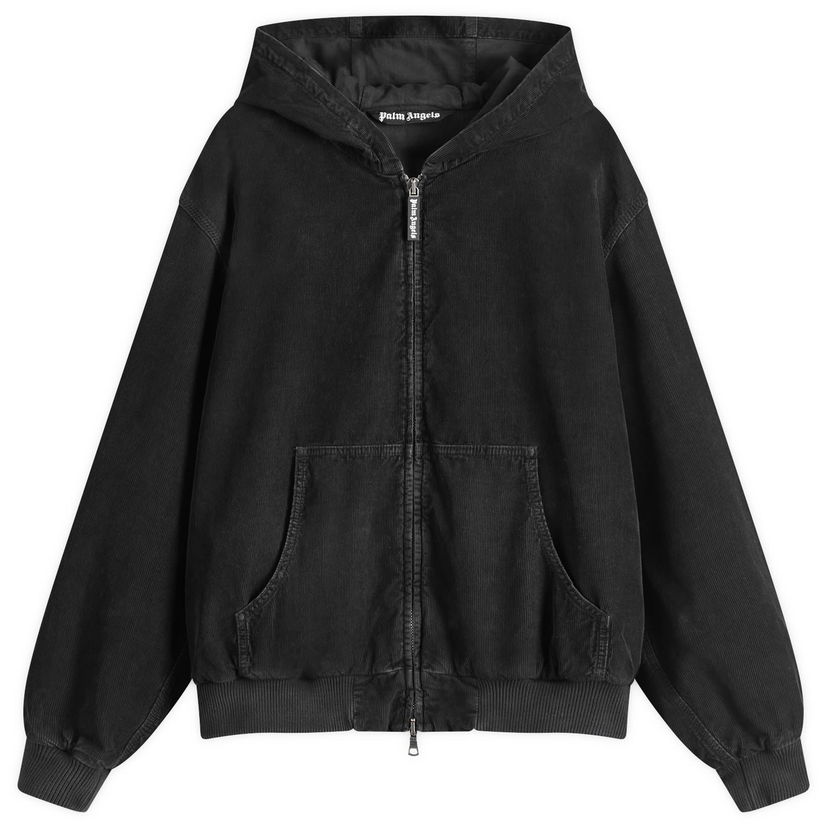 Dukserice Palm Angels Curved Logo Corduroy Bomber Jacket Crna | PMEH035S25FAB0011313
