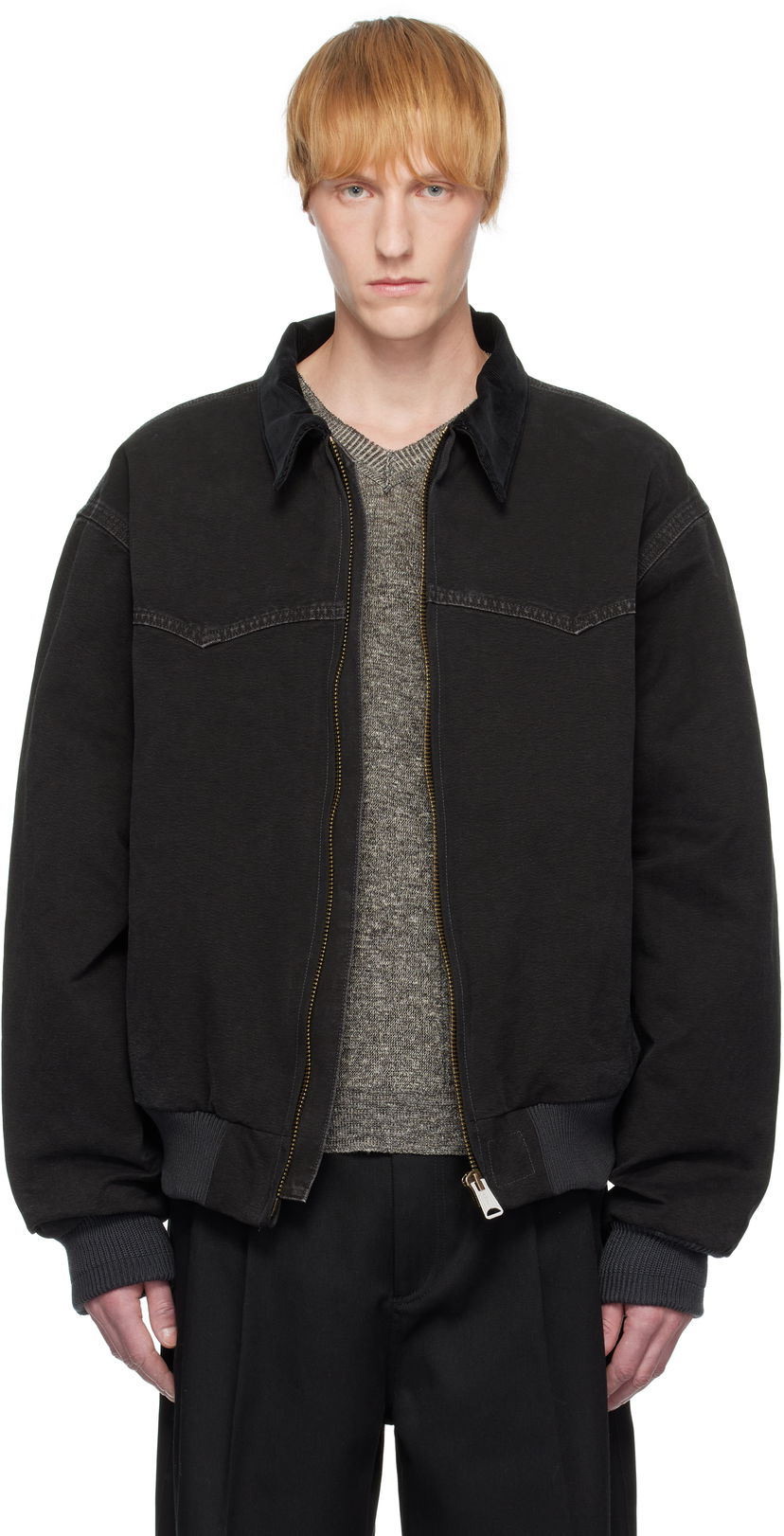 Jakna Maison Margiela Maison Margiela Yoke Caban Bomber Jacket Crna | S50AM0640 M35255