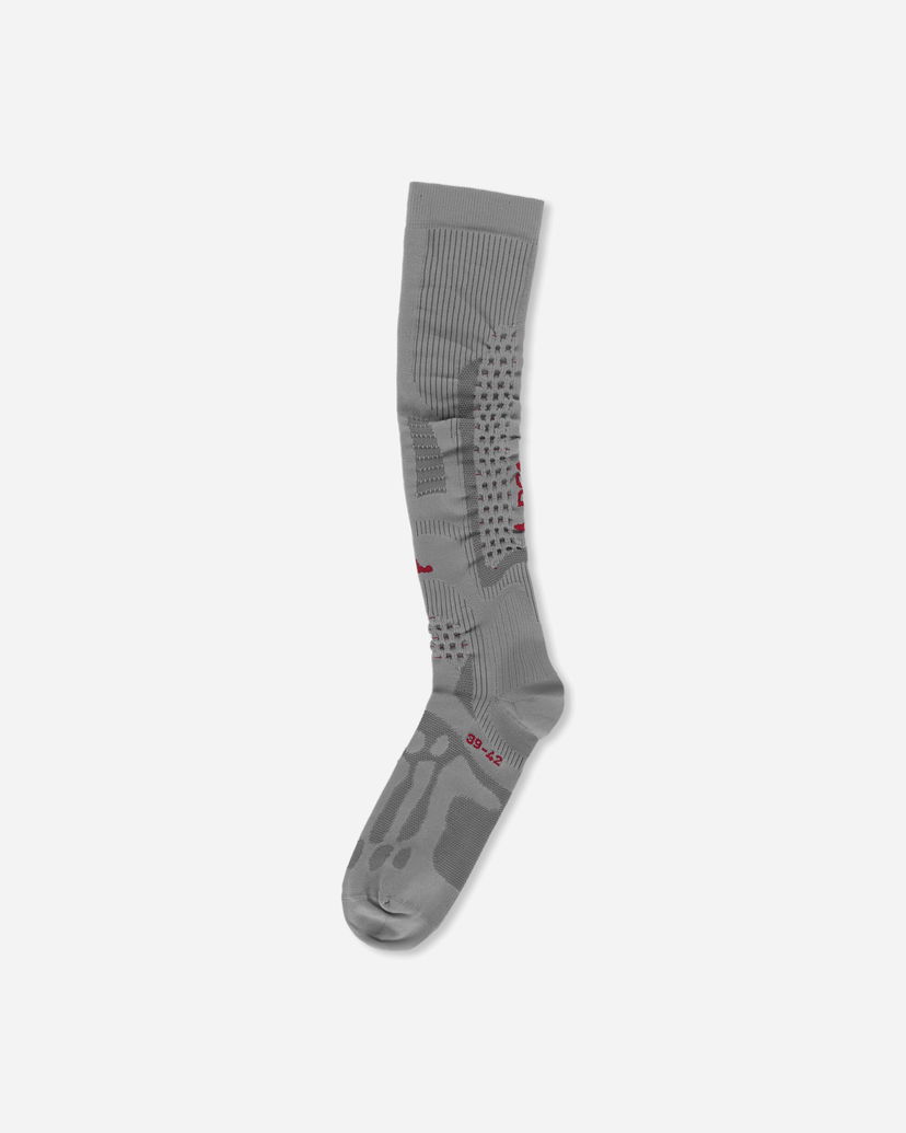 Čarape ROA Bones Logo Q-skin Technical Knee-High Socks Siva | RBMW0410YA53 GRY0001