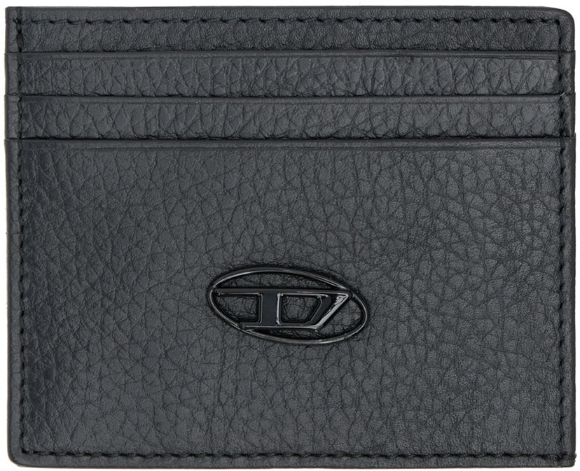 Novčanik Diesel Diesel Grained Leather Card Holder Crna | X09018 P0685