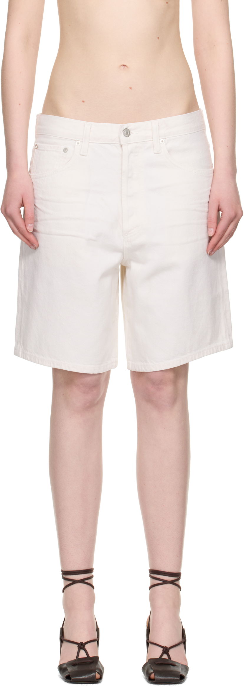 Kratke hlače AGOLDE AGOLDE Indra Denim Shorts Bijela | A222-1183