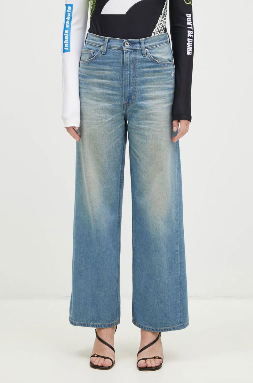 Jeans BAPE Stone Washed High Waist Denim Jeans Plava | 1K80250002