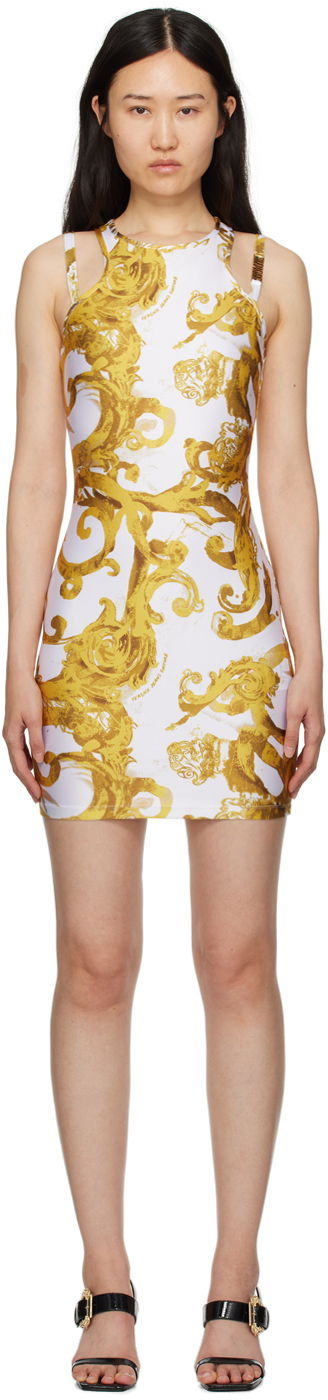Haljina Versace Printed Minidress Bijela | E76HAO944_EJS292