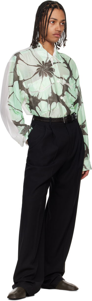 Košulja Dries Van Noten Dries Van Noten Floral-Print Sheer Shirt Zelena | 251-020723-1197, 4