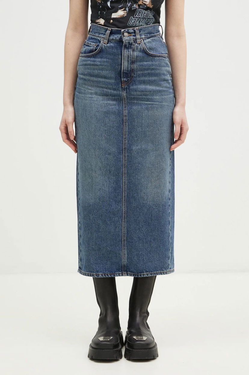 Suknja Fiorucci Denim Midi Skirt Plava | W01FPDSK176DN01DN02