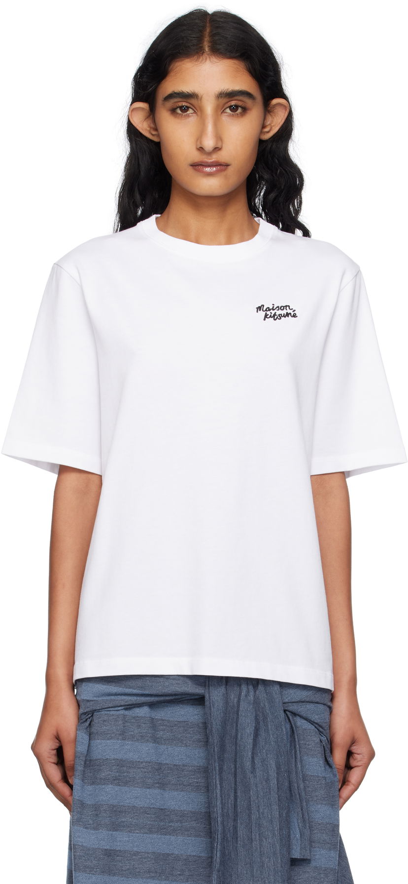 Majica kratkih rukava MAISON KITSUNÉ Maison Kitsuné Handwriting Comfort T-Shirt Bijela | PW00114KJ0119