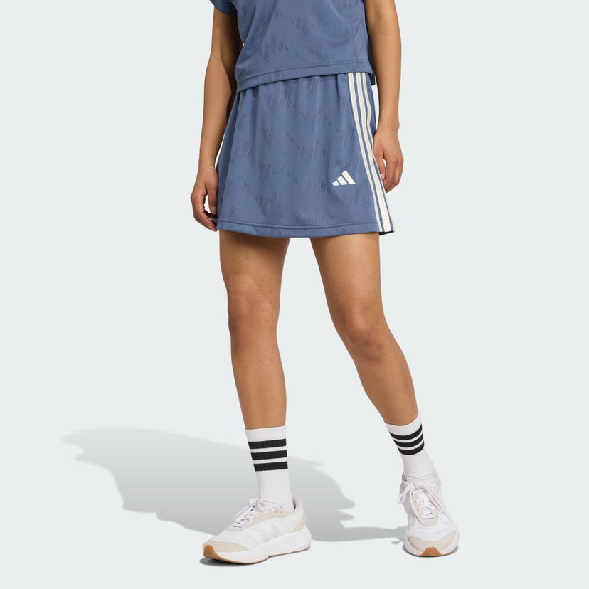 Suknja adidas Performance Stadium 3-Stripes Tennis Inspired Jacquard Skort Plava | JV5632