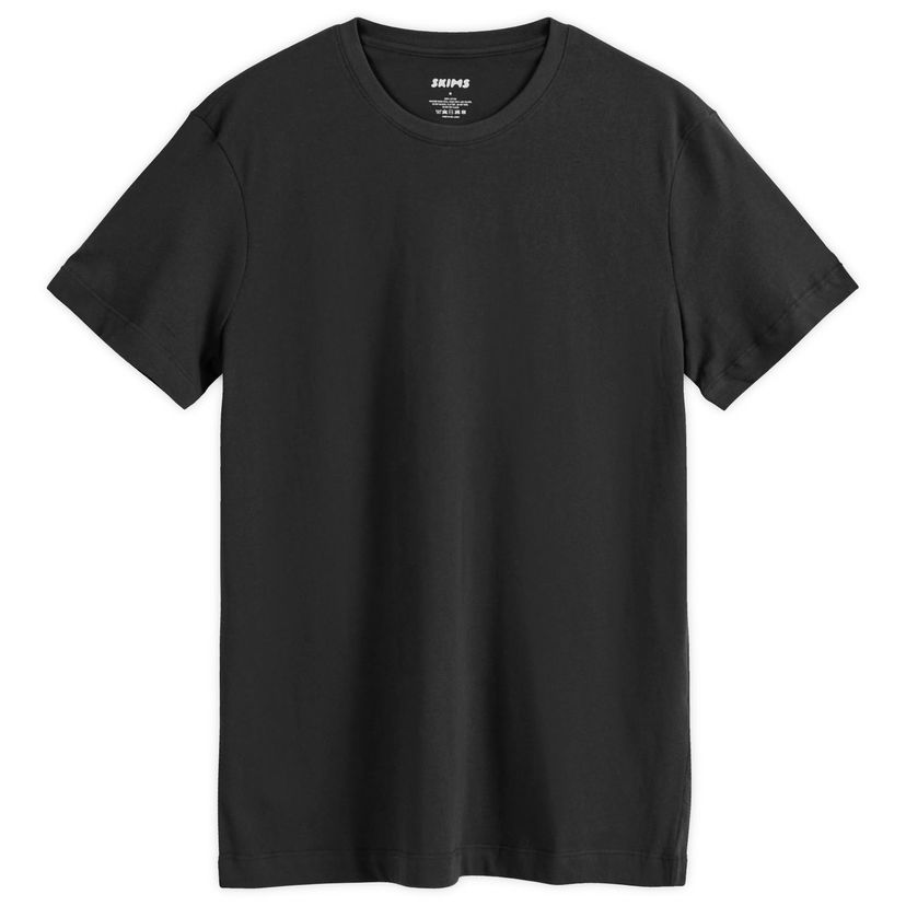 Majica kratkih rukava SKIMS Classic Cotton T-Shirt Crna | TP-TSH-5701M-ON