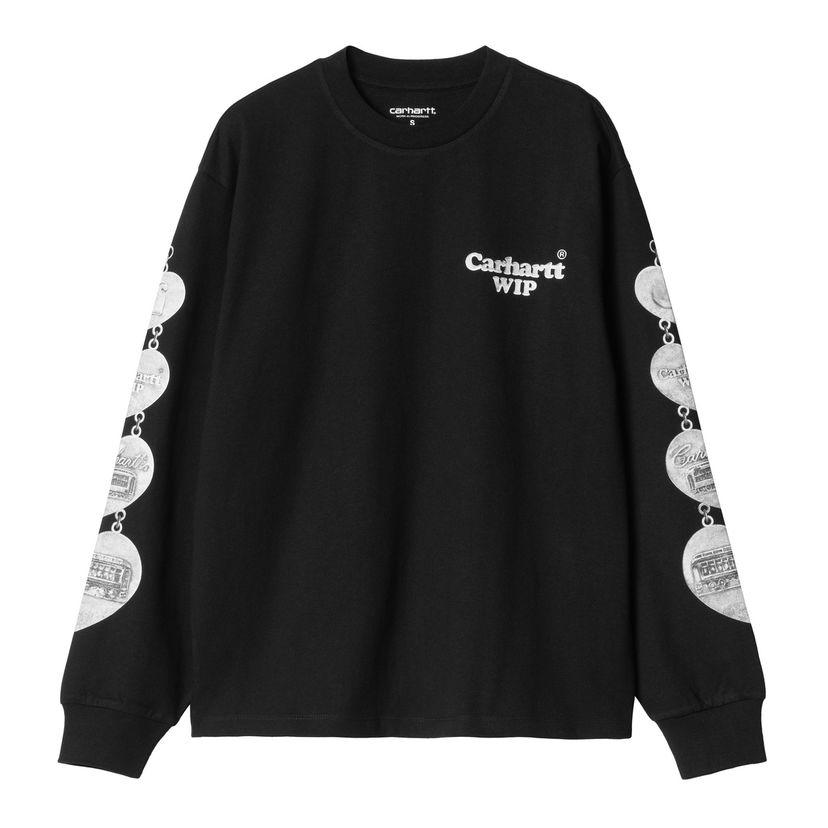 Majica kratkih rukava Carhartt WIP WIP Hartt Chain Long Sleeve T-Shirt Crna | I034704_8