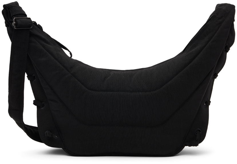 Torba za rame LEMAIRE LEMAIRE Medium Soft Game Shoulder Bag Crna | BG0074 LF845