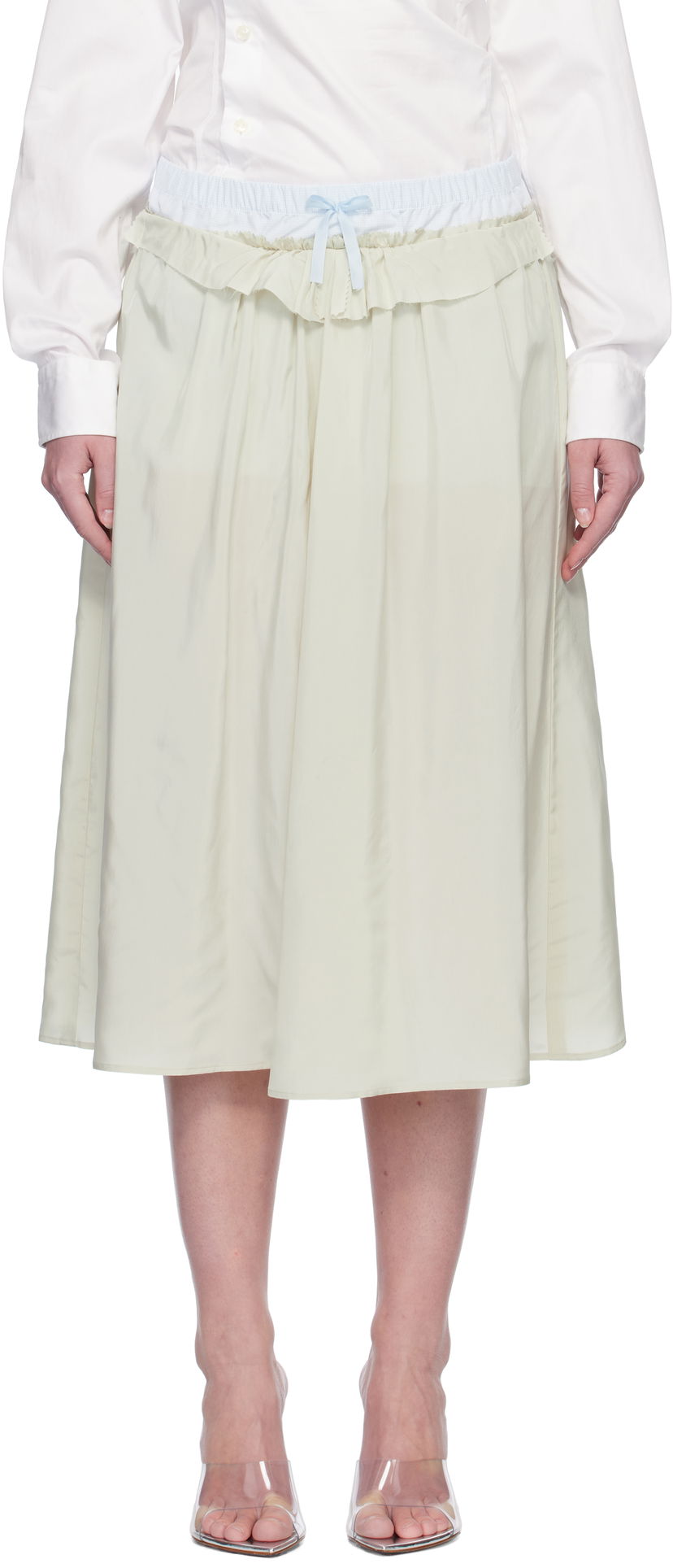 Suknja Maison Margiela Maison Margiela 'Anonymity Of The Lining' Midi Skirt Zelena | S51ME0037 S76632
