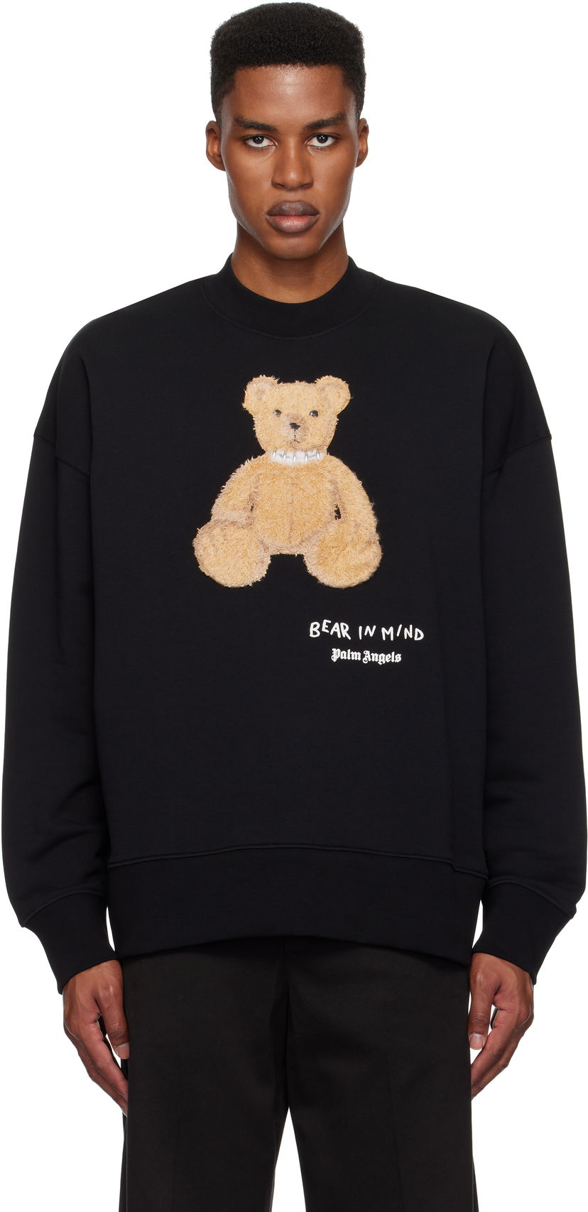 Dukserice Palm Angels Sweatshirt Bear In Mind Crna | PMBA026F24FLE0111060