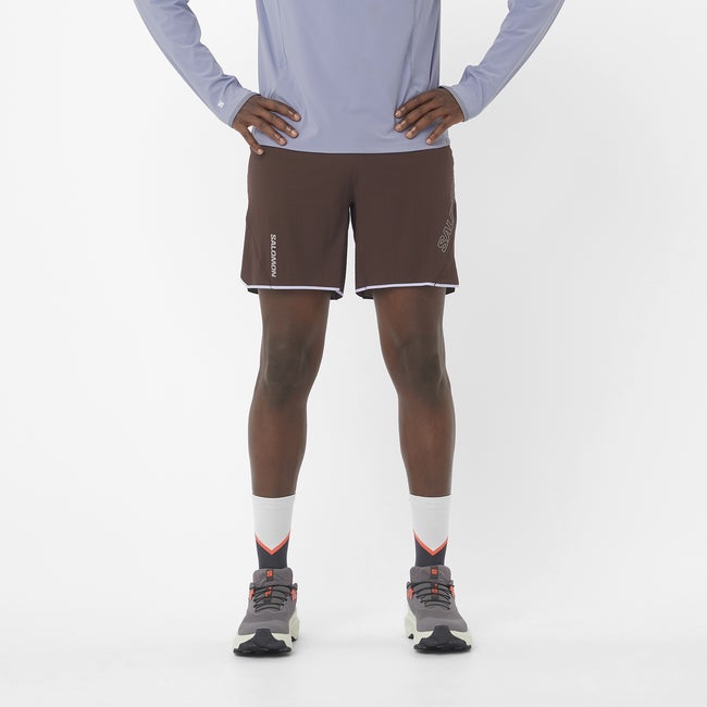 Kratke hlače Salomon Sense Aero 7" Running Shorts Smeđa | LC2433400