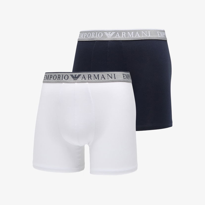 Bokserice Emporio Armani Emporio Armani Two-Pack Boxer Trunks Bijela | EM000255AF10776MB088