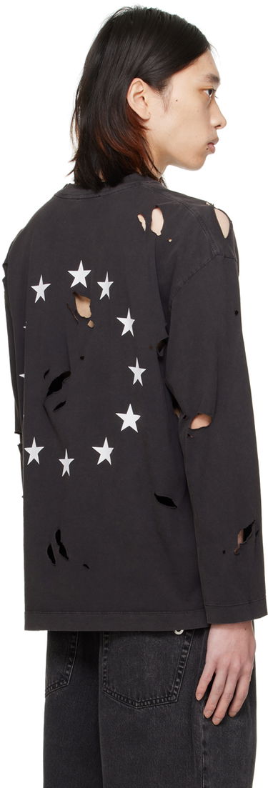 Majica kratkih rukava Études Études Spirit Europa Destroyed Long Sleeve T-Shirt Crna | E24MM180A00895, 2