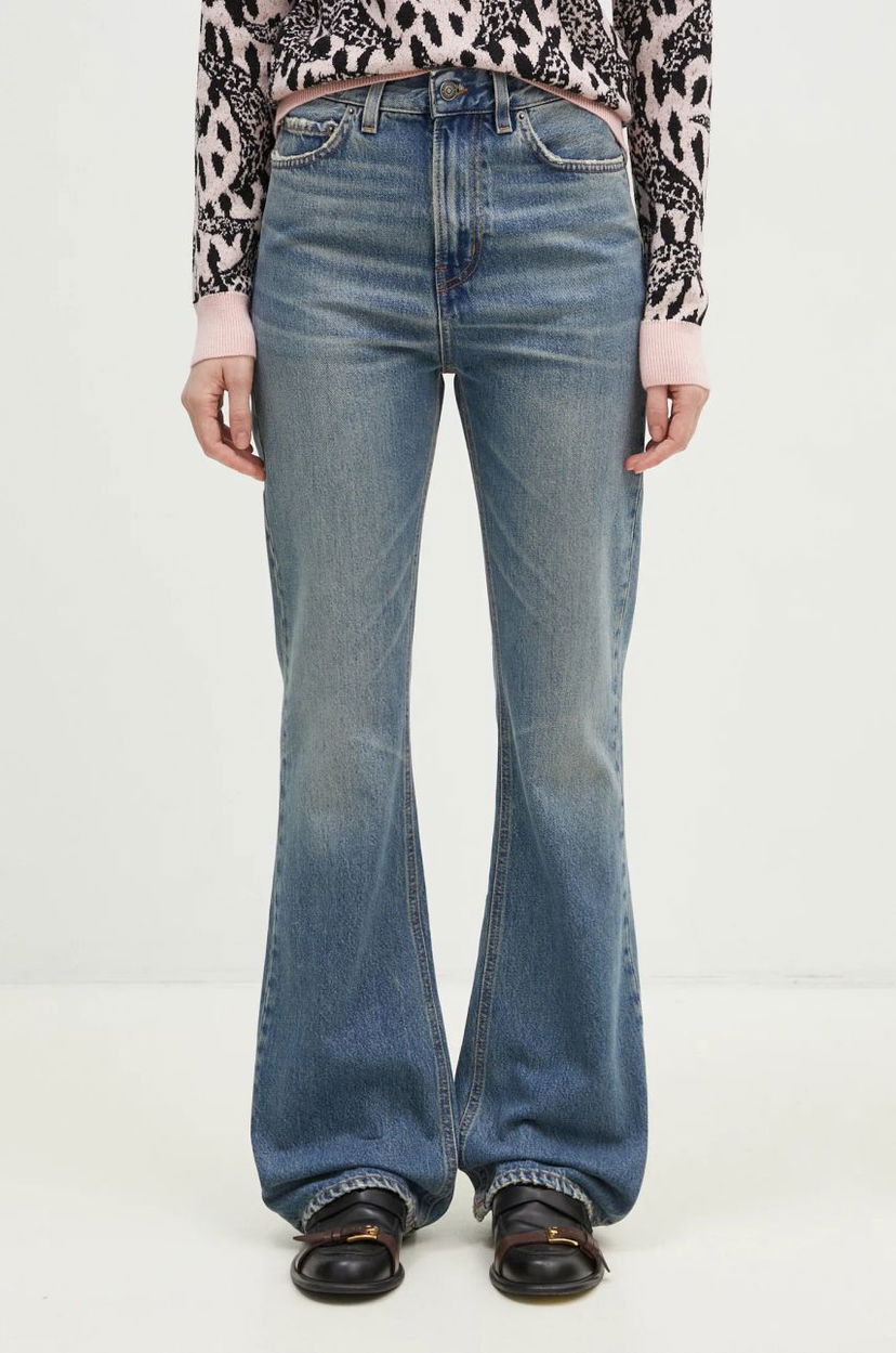 Jeans Fiorucci Fiorucci Flared Medium Waist Jeans Plava | U01FPDJE083DN01DN02