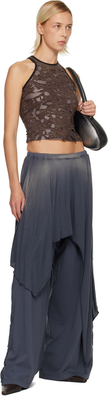 Majica bez rukava Diesel Destroyed Layered Halter Tank Top Smeđa | A18523 0IKCK, 3