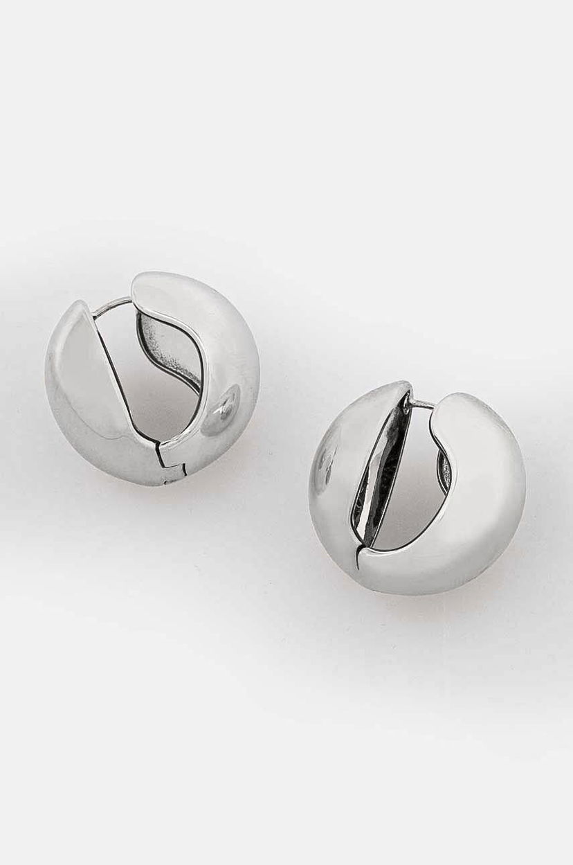 Naušnice Coperni Silver Hoop Earrings Metalik | COPBI04725