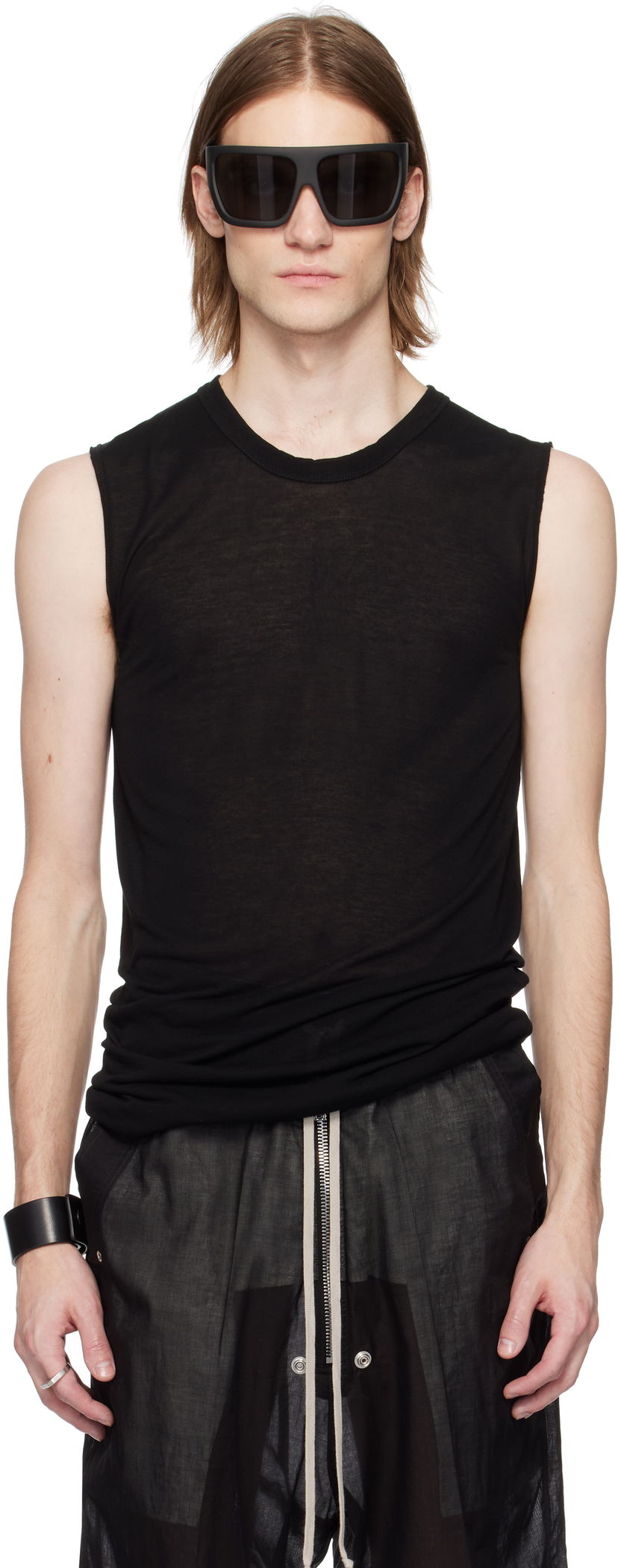 Majica bez rukava Rick Owens Rick Owens Hollywood Tank Top Crna | RR01E5152 UC