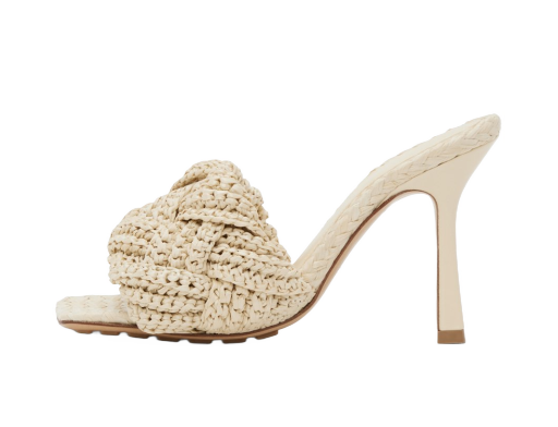 Tenisice i cipele Bottega Veneta Lido Heeled Sandals "Off White" Bijela | 729761 V0GO0