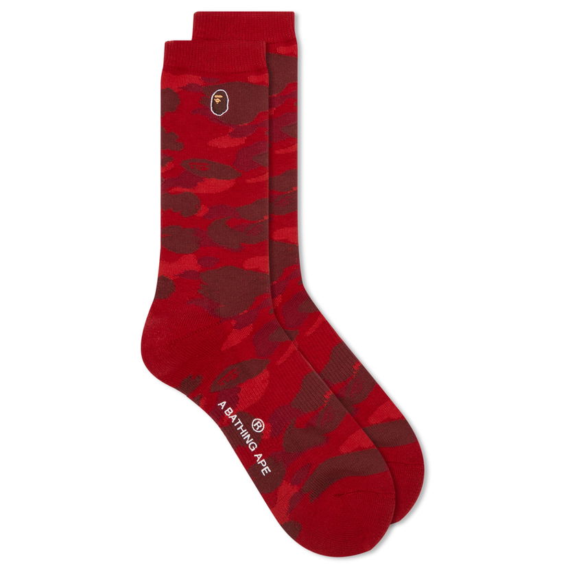 Čarape BAPE A Bathing Ape Colour Camo One Point Socks Crvena | 001SOK301003M-RED