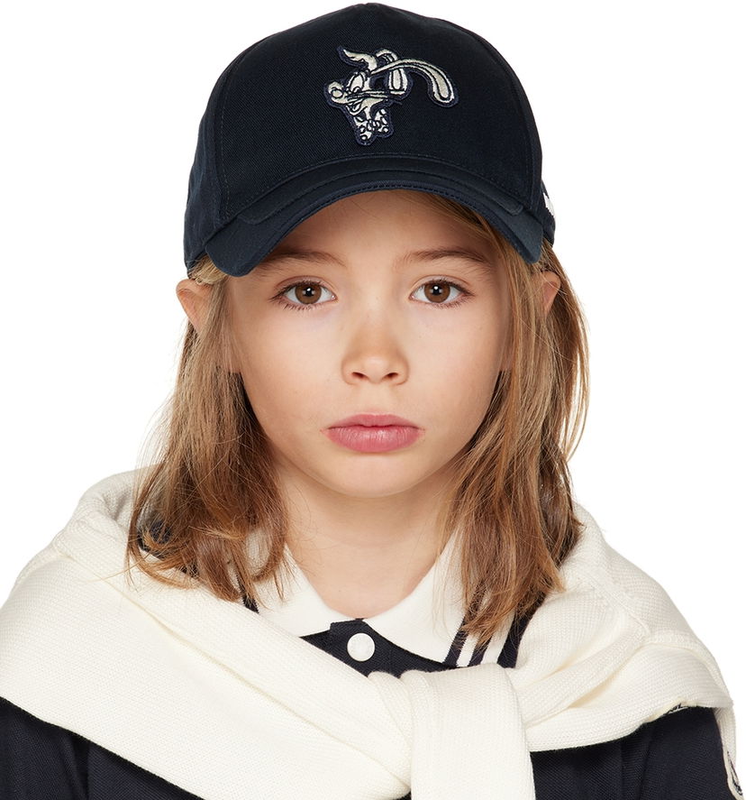 Kapa Moncler Moncler Enfant Embroidered Baseball Cap Tamnoplava | 954 3B00012 0U082