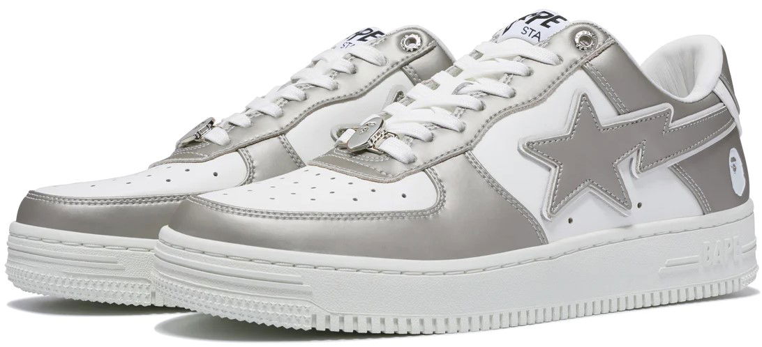 Tenisice i cipele BAPE Bape Sta Silver #4 Siva | 0ZXSHM191053L-SILVER, 1