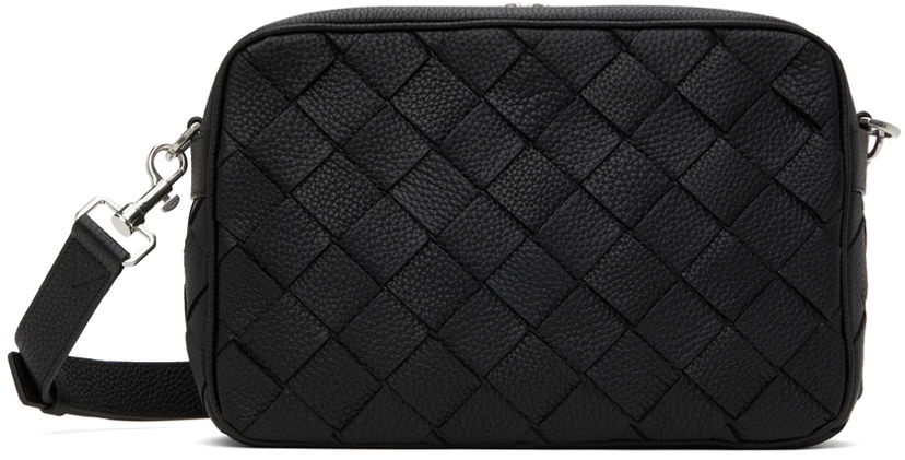 Torba za rame Bottega Veneta Bottega Veneta Intrecciato Medium Camera Bag Crna | 755925-V4G31-8803