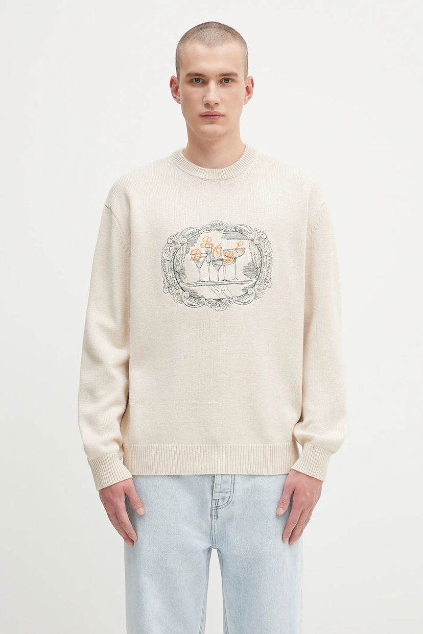 Džemper Drôle de Monsieur Drôle de Monsieur La Maille Plateau Knit Sweater Bež | H.PO190.WO023