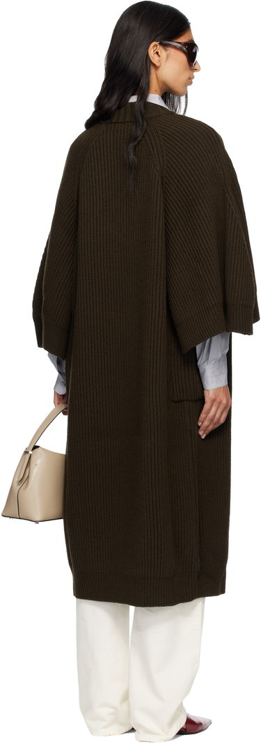 Džemper Max Mara Atollo Rib Knit Long Cardigan Smeđa | 2521346113600, 2