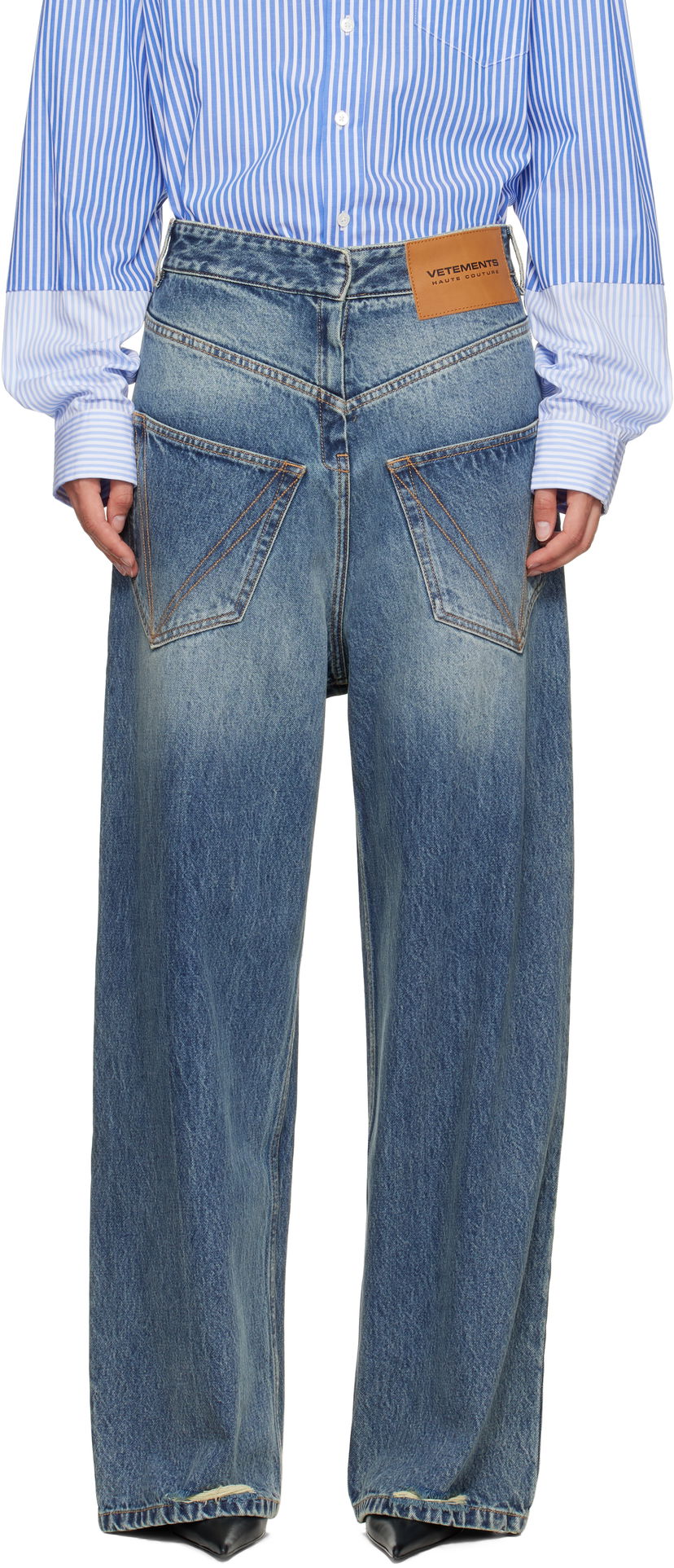Jeans VETEMENTS Vetements Back To Front Jeans Plava | MH76DP021YB